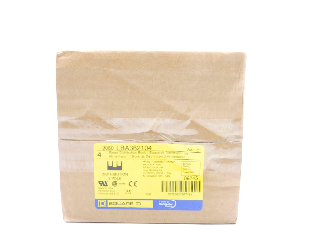 SQUARE D 9080LBA362104 SER. C 600V 175A NSFS