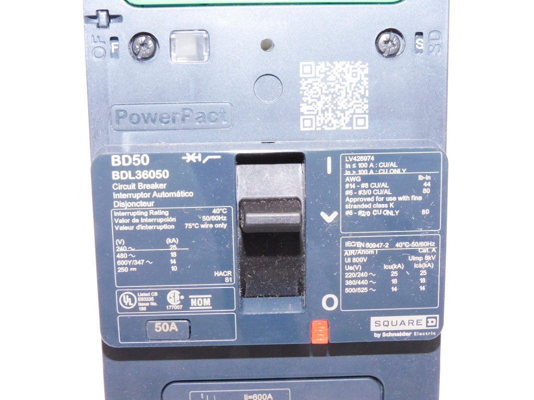 SQUARE D BDL36050 50A 480V NSMP