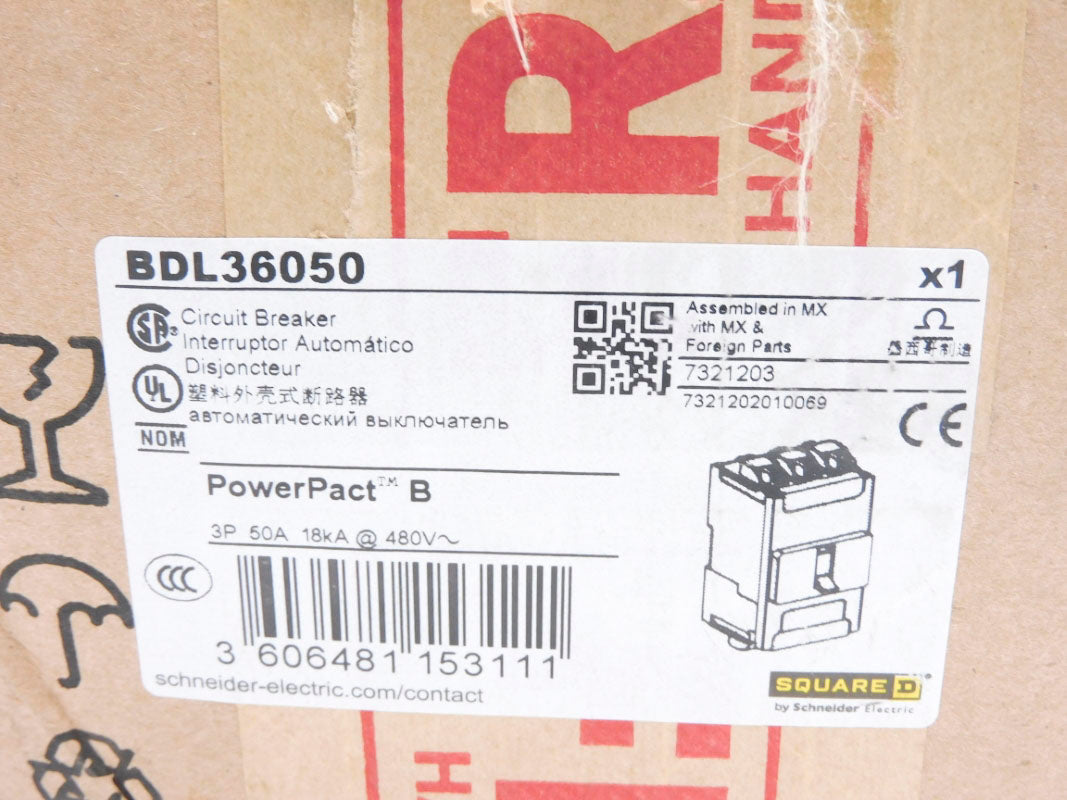 SQUARE D BDL36050 50A 480V NSMP