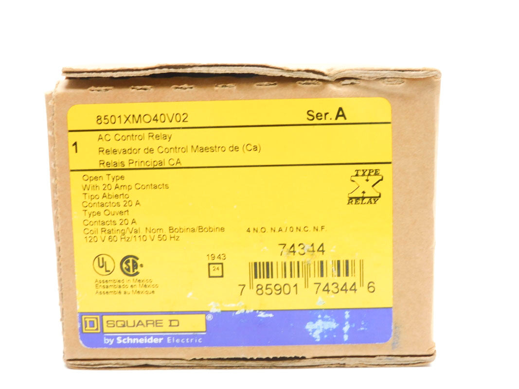 SQUARE D 8501XMO40V02 SER. A 110/120V 20A NSMP