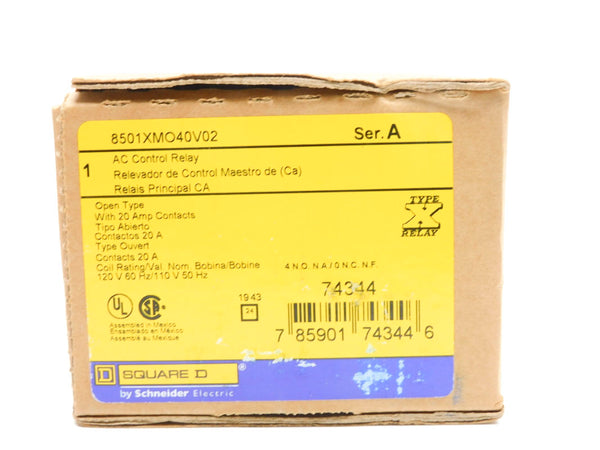 SQUARE D 8501XMO40V02 SER. A 110/120V 20A NSMP
