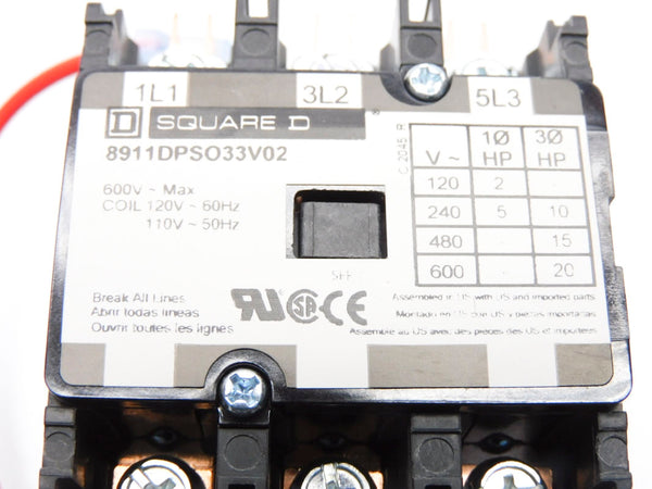SQUARE D 8911DPSO33V02 SER. C 110/120V NSMP