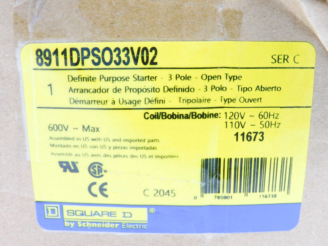 SQUARE D 8911DPSO33V02 SER. C 110/120V NSMP