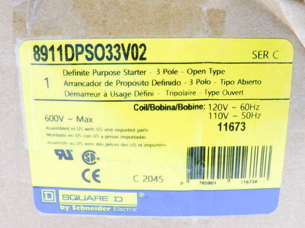 SQUARE D 8911DPSO33V02 SER. C 110/120V NSMP