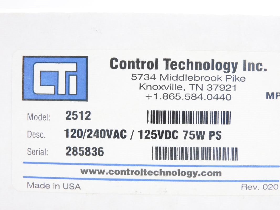 CTI 2512 120/240VAC 1.5A NSMP