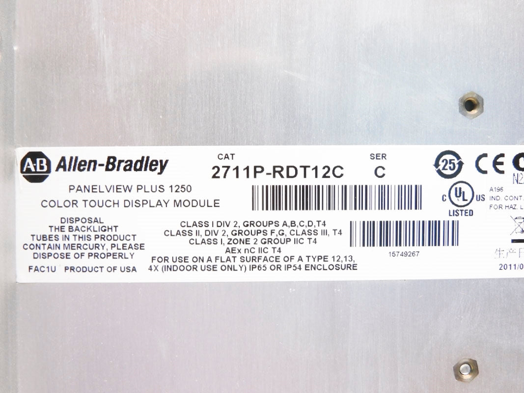 ALLEN BRADLEY 2711P-RDT12C SER. C UNMP