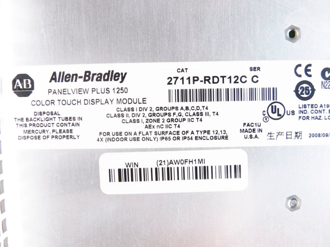 ALLEN BRADLEY 2711P-RDT12C 24VDC SER. C NUPI