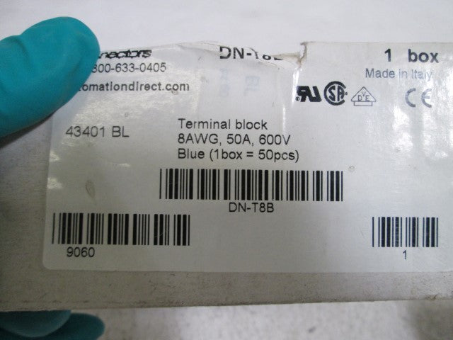 LOT OF 39 DINNECTORS TERMINAL BLOCK BLUE DN-T8B *NEW IN BOX*