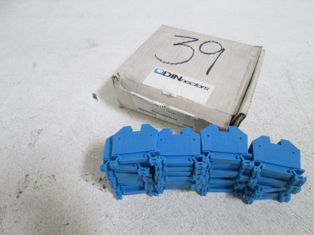 LOT OF 39 DINNECTORS TERMINAL BLOCK BLUE DN-T8B *NEW IN BOX*