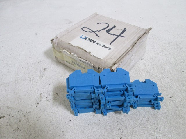 LOT OF 24 DINNECTORS TERMINAL BLOCK BLUE DN-T8B *NEW IN BOX*