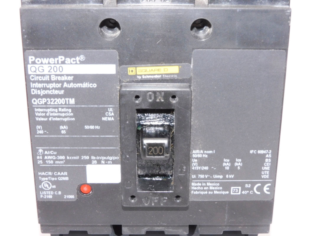 SQUARE D QGP32200TM 240V 200A NSMP