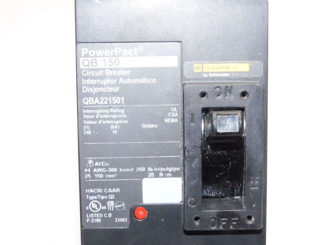 SQUARE D QBA221501 150A 240V NUPI
