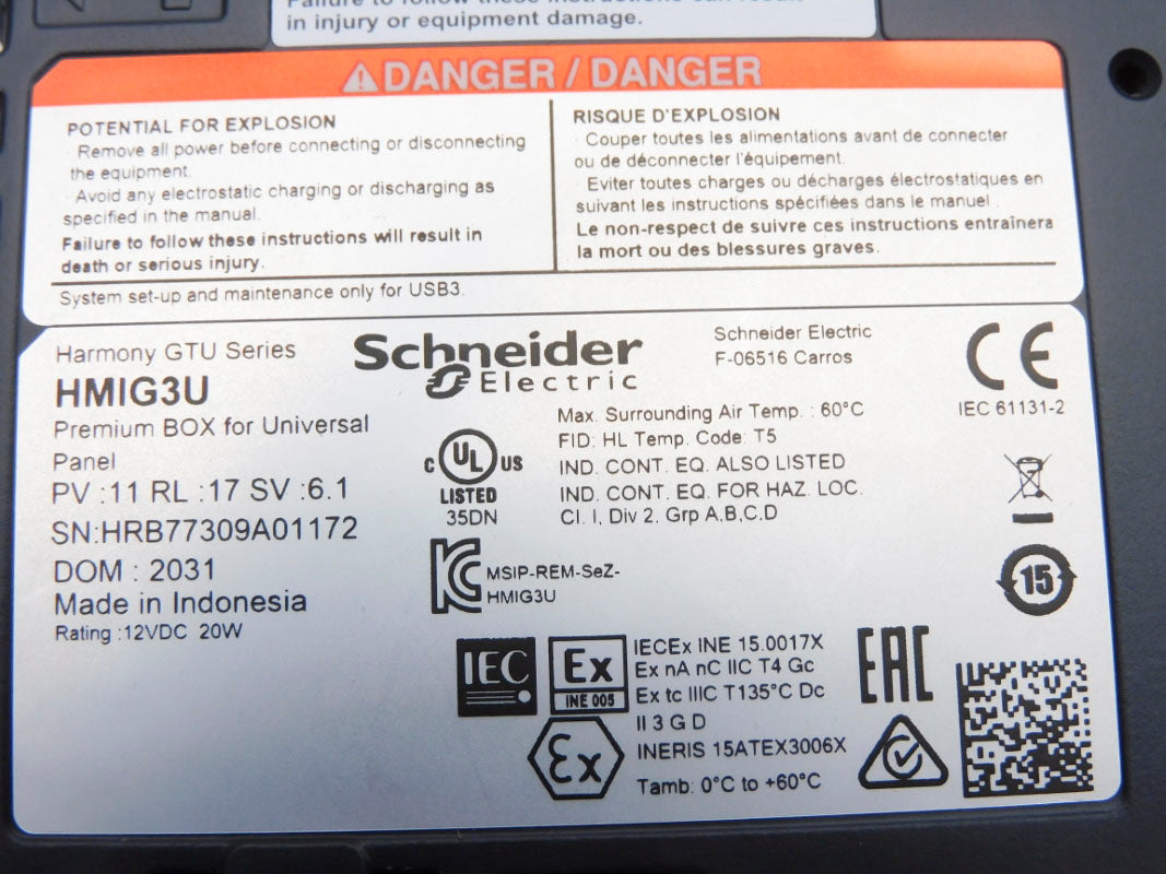 SCHNEIDER ELECTRIC HMIG3U 12VDC NSMP