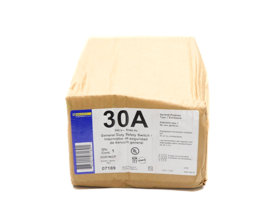 SQUARE D D321NCP SER. E03 30A 240V NSFS