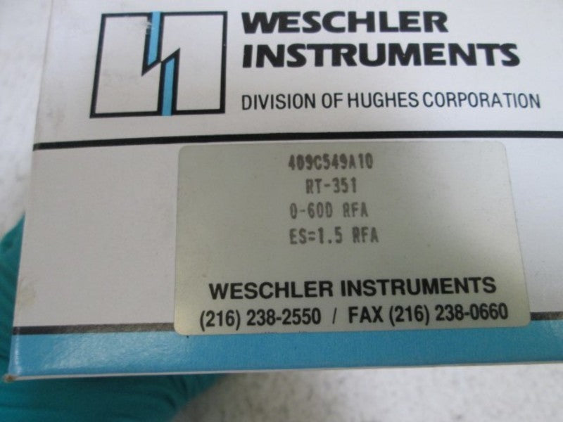 WESCHLER INSTRUMENTS 0-600 AMPS PANEL METER 409C549A10 *NEW IN BOX*