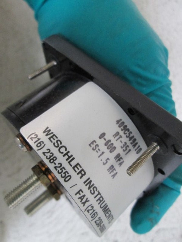 WESCHLER INSTRUMENTS 0-600 AMPS PANEL METER 409C549A10 *NEW IN BOX*