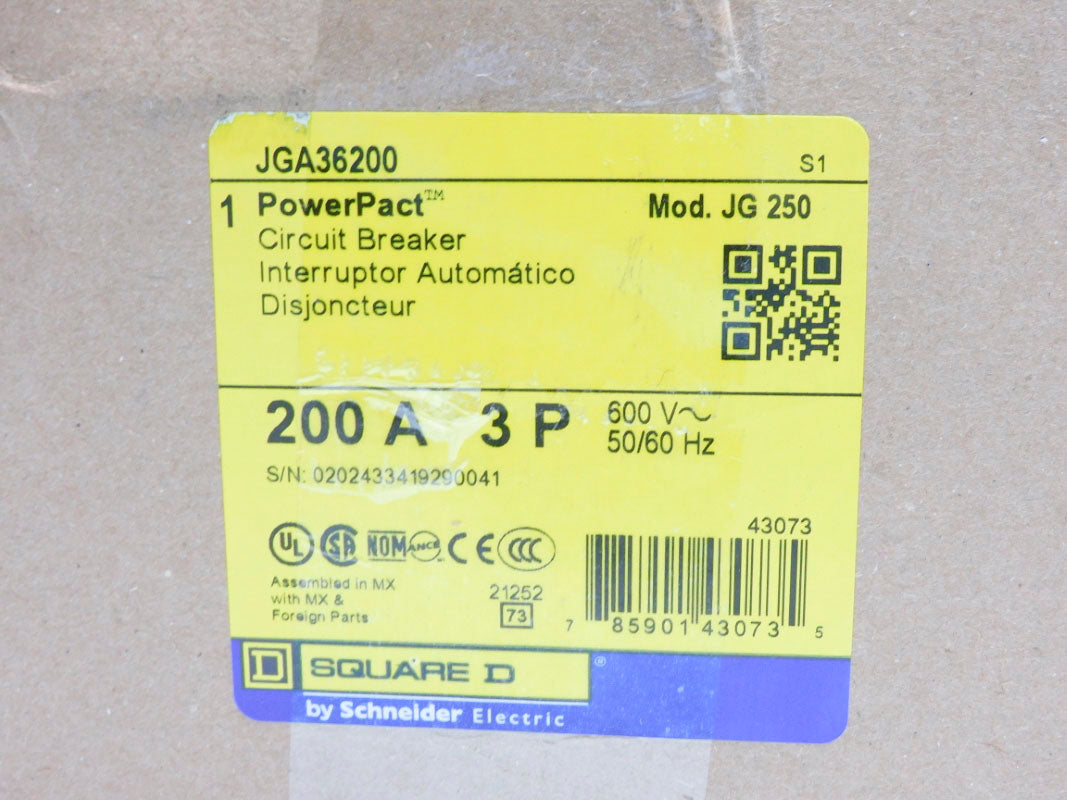 SQUARE D JGA36200 600V 200A NSMP
