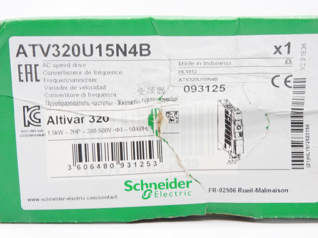 SCHNEIDER ELECTRIC ATV320U15N4B 380-500V NSFS