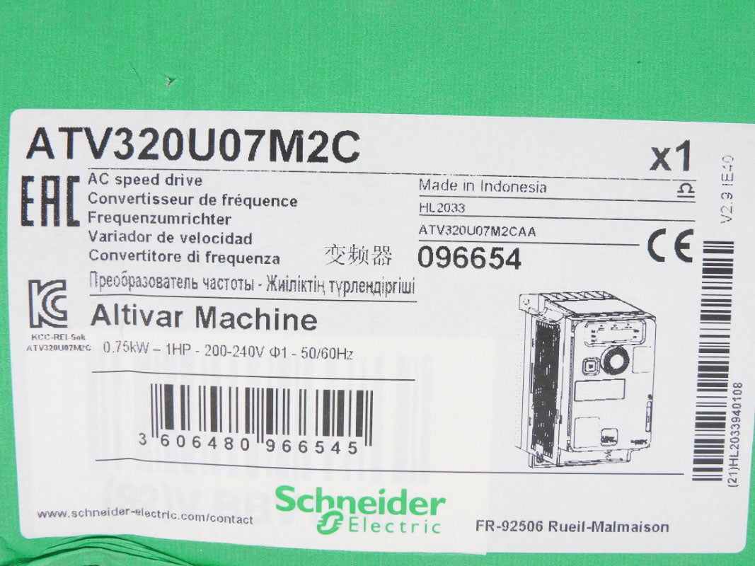 SCHNEIDER ELECTRIC ATV320U07M2C 200-240V 10A NSMP