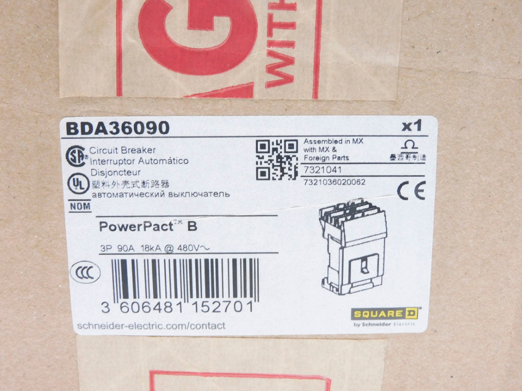SQUARE D BDA36090 90A 480V NSFS