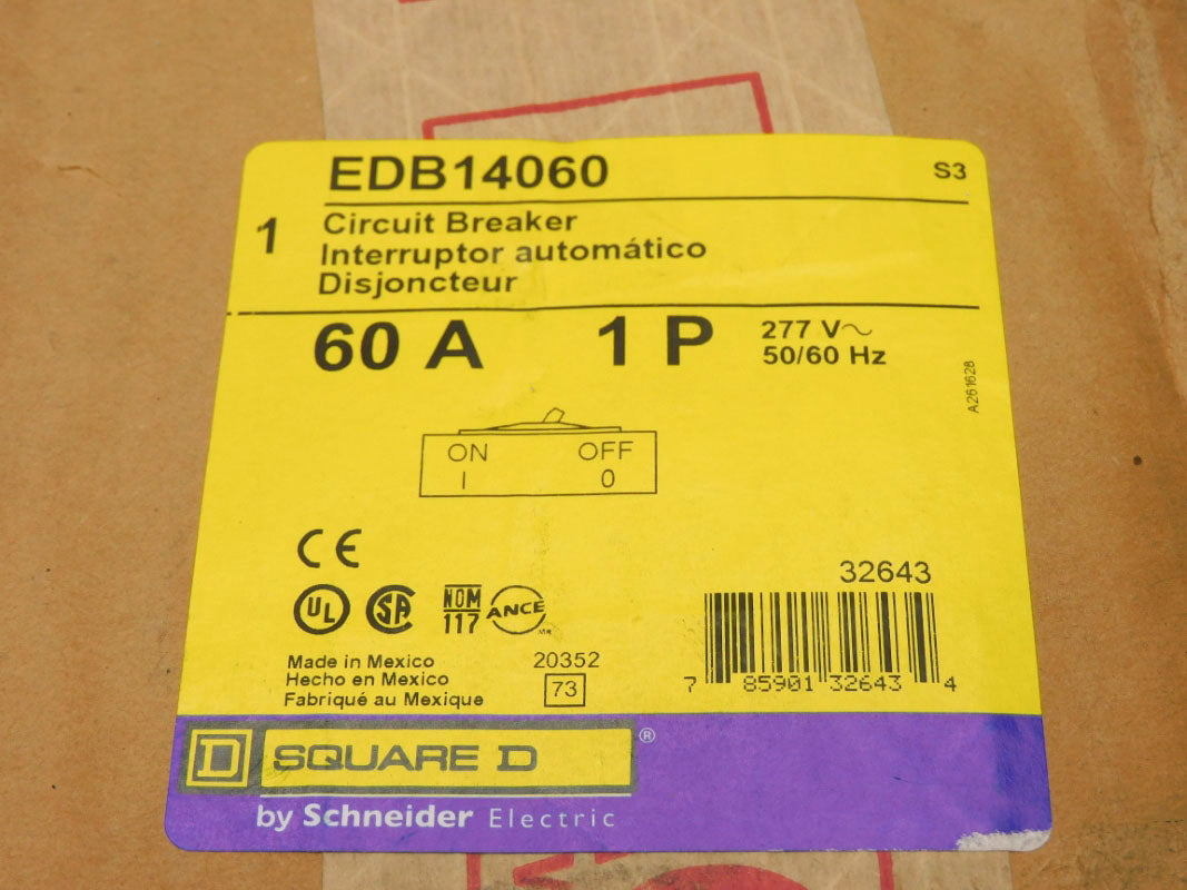 SQUARE D EDB14060 277V 60A NSFS