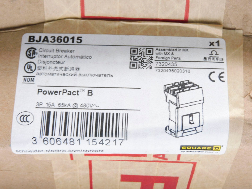 SQUARE D BJA36015 15A 480V NSFS