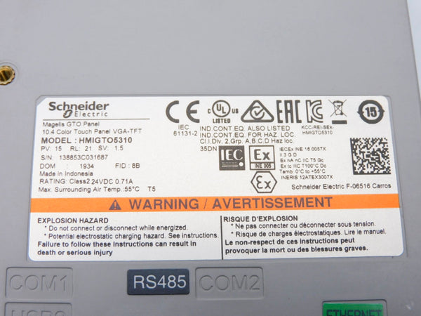 SCHNEIDER ELECTRIC HMIGTO5310 24VDC 0.71A NSMP