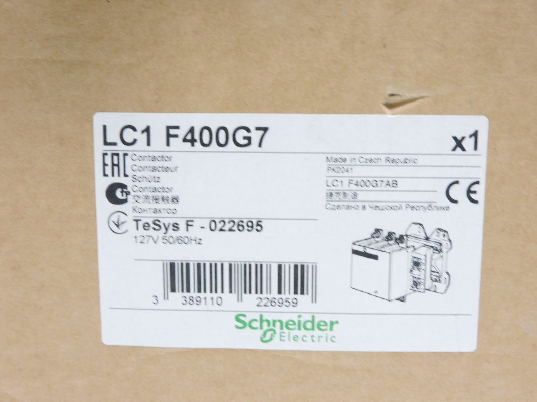 SCHNEIDER ELECTRIC LC1F400G7 127V 500A (AS PICTURED) NSMP