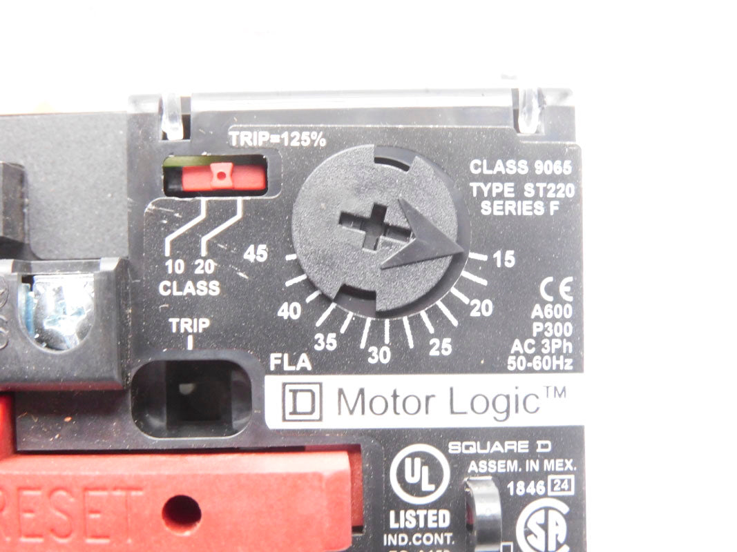 SQUARE D 9065ST220 SER. F 600VAC 15-45A UNMP