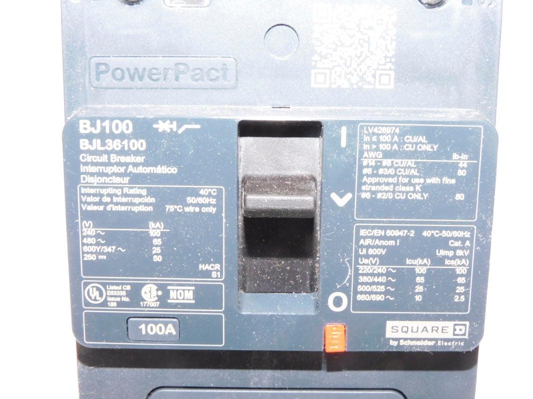 SQUARE D BJL36100 480V 100A NSMP