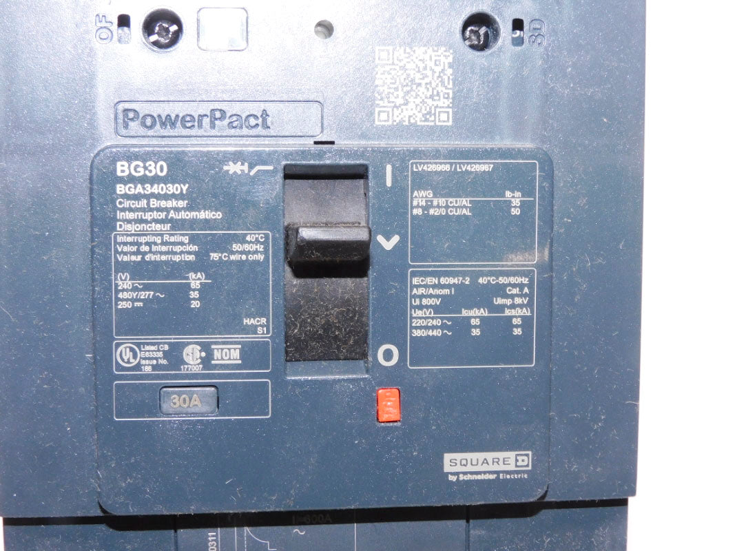 SQUARE D BGA34030Y 30A 480/277V (AS PICTURED) NSMP