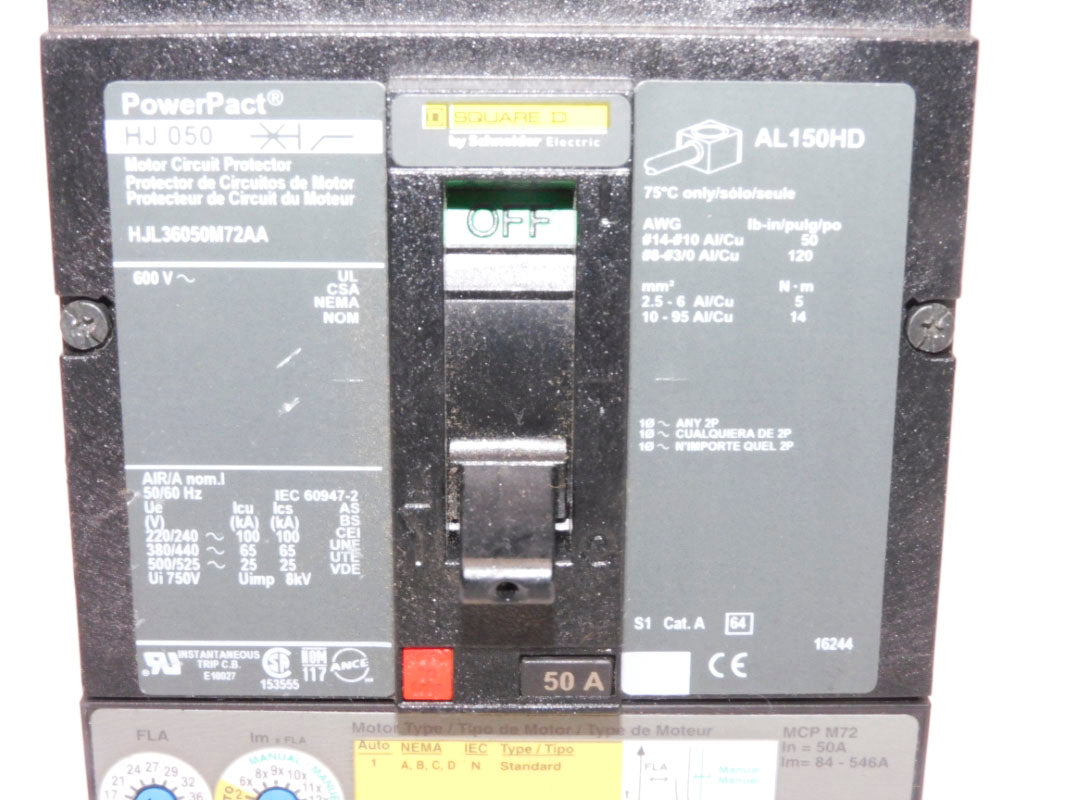 SQUARE D HJL36050M72AA 600V 50A NSNP
