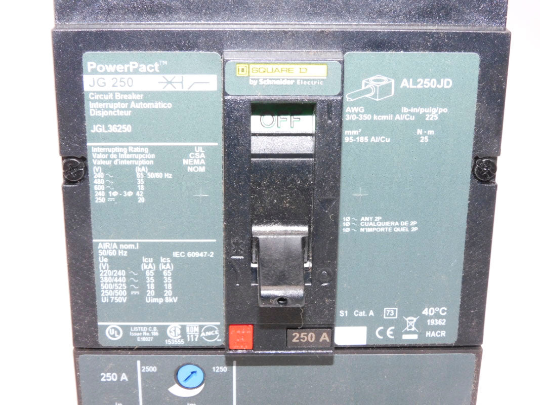 SQUARE D JGL36250 600V 250A NSMP