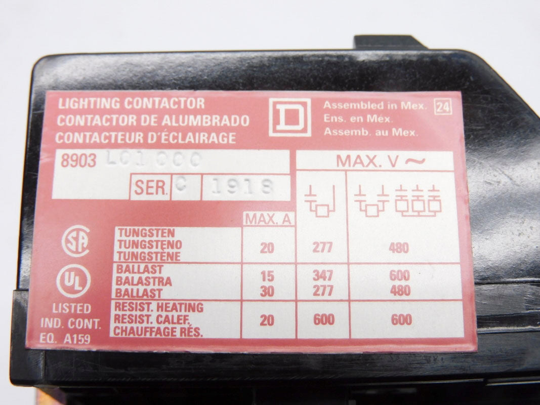 SQUARE D 8903LO1000V02 SER. C 110/120V 20A NSMP