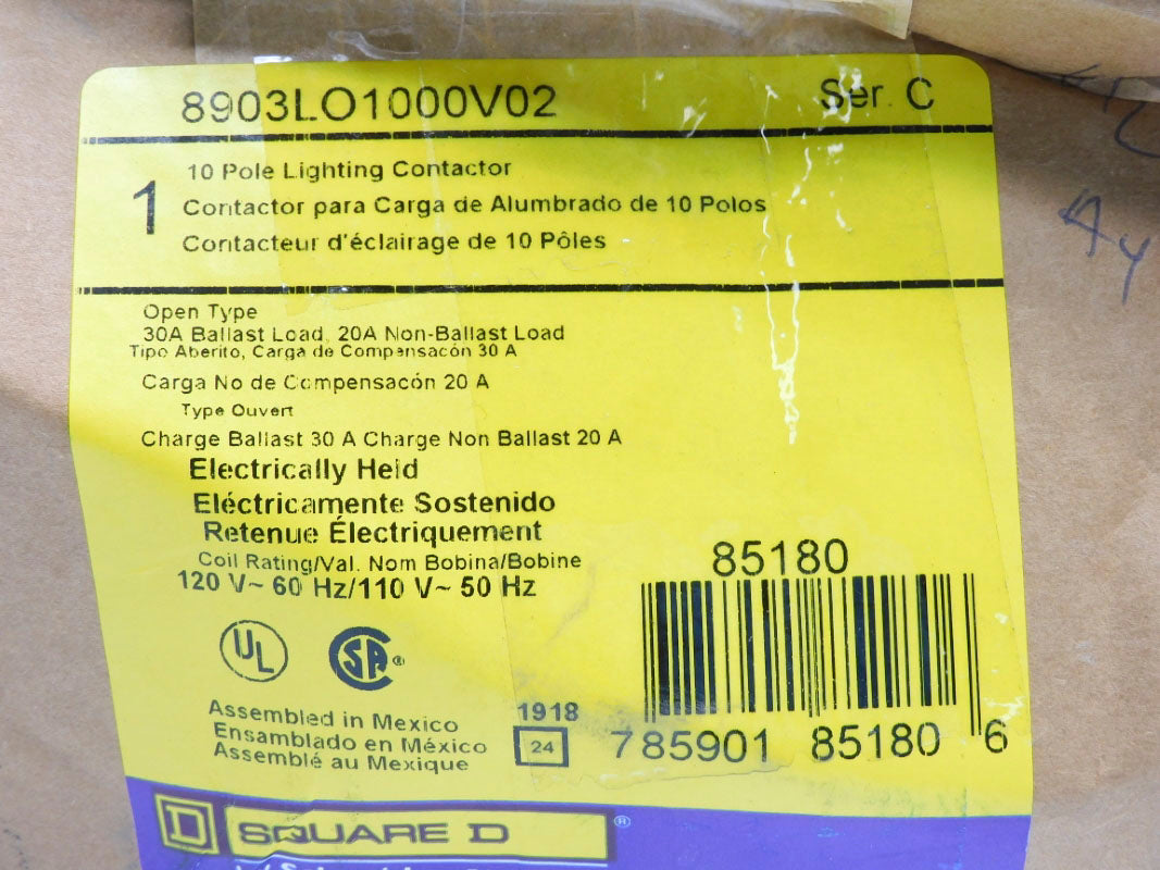 SQUARE D 8903LO1000V02 SER. C 110/120V 20A NSMP