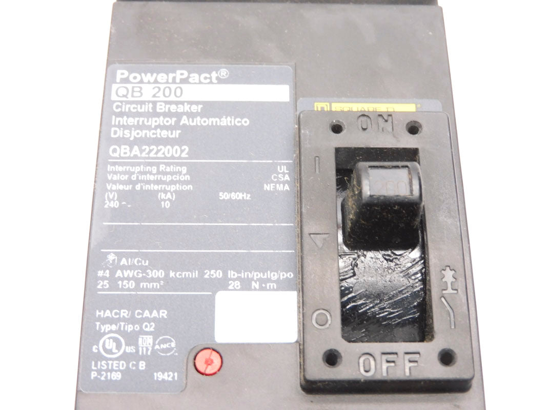 SQUARE D QBA222002 240V 200A NSMP