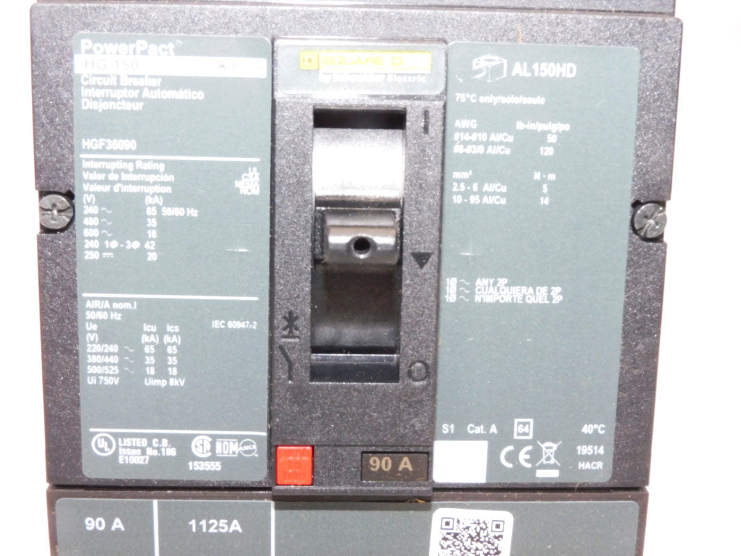 SQUARE D HGF36090 90A 600V NSMP