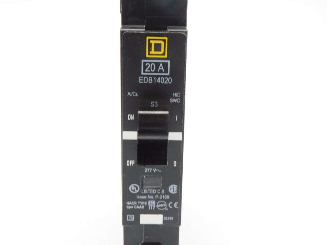 SQUARE D EDB14020 20A 277V (AS PICTURED) NSNP