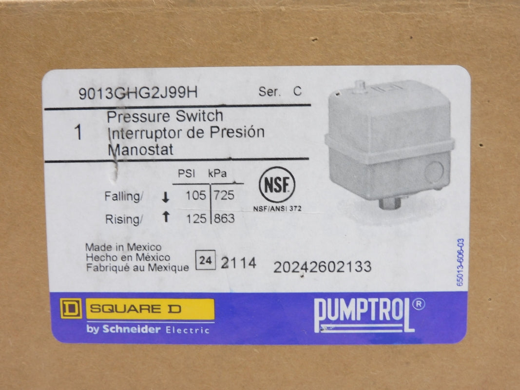 SQUARE D 9013GHG2J99H SER. C  575V 125PSI NSMP