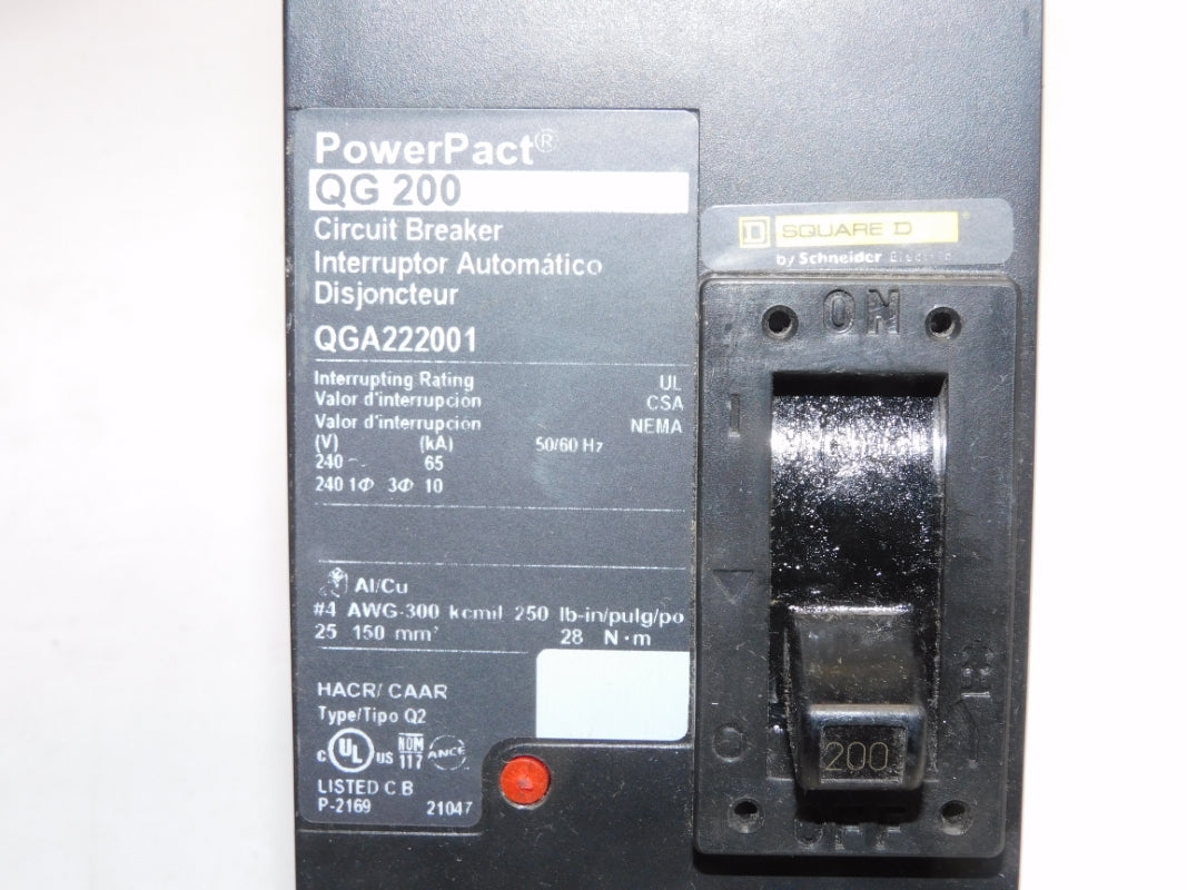 SQUARE D QGA222001 240V 200A NUPI