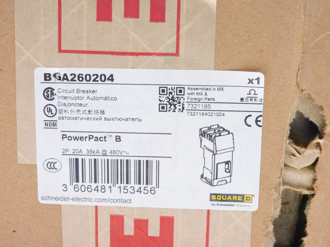 SQUARE D BGA260204 480V 20A  NSFS