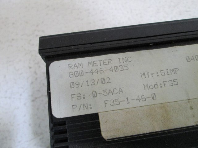 SIMPSON METER F35-1-46-0 *USED*