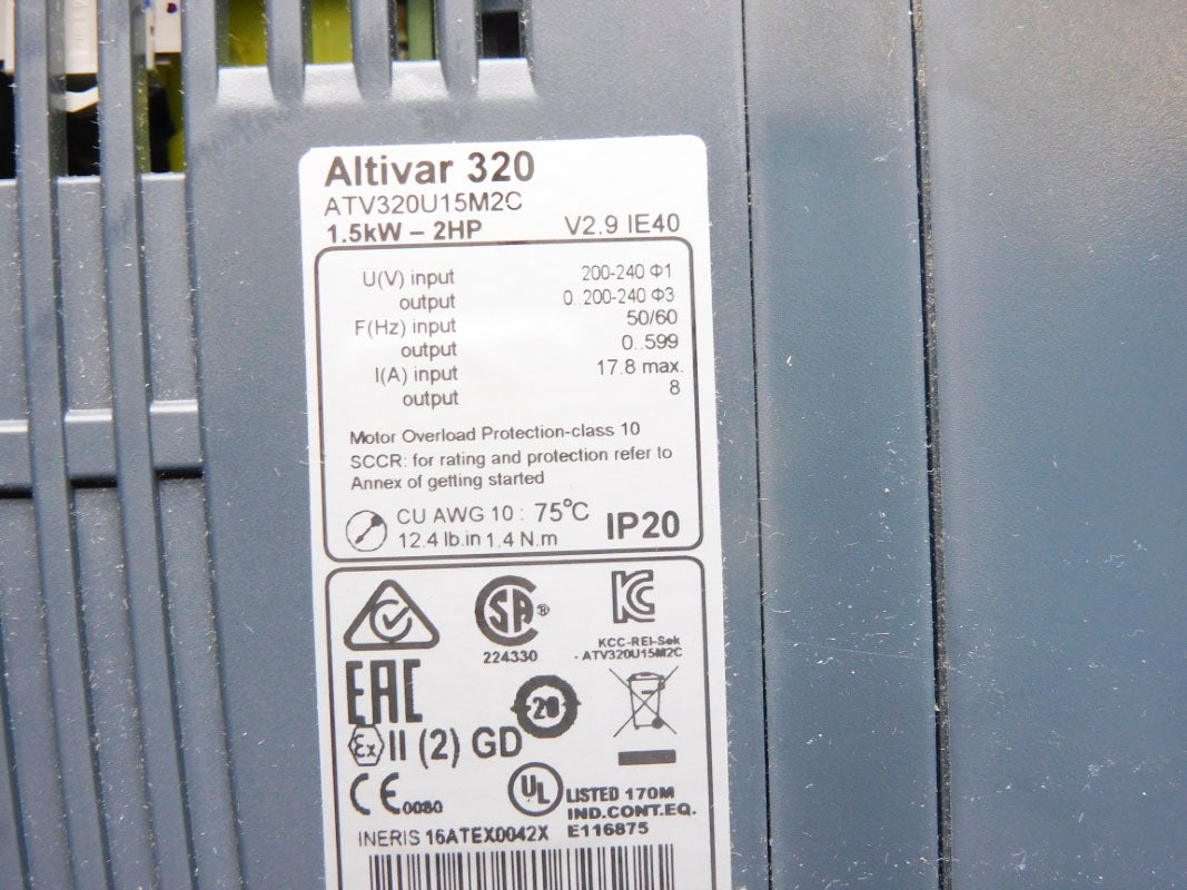 SCHNEIDER ELECTRIC ATV320U15M2C 240V NSNP