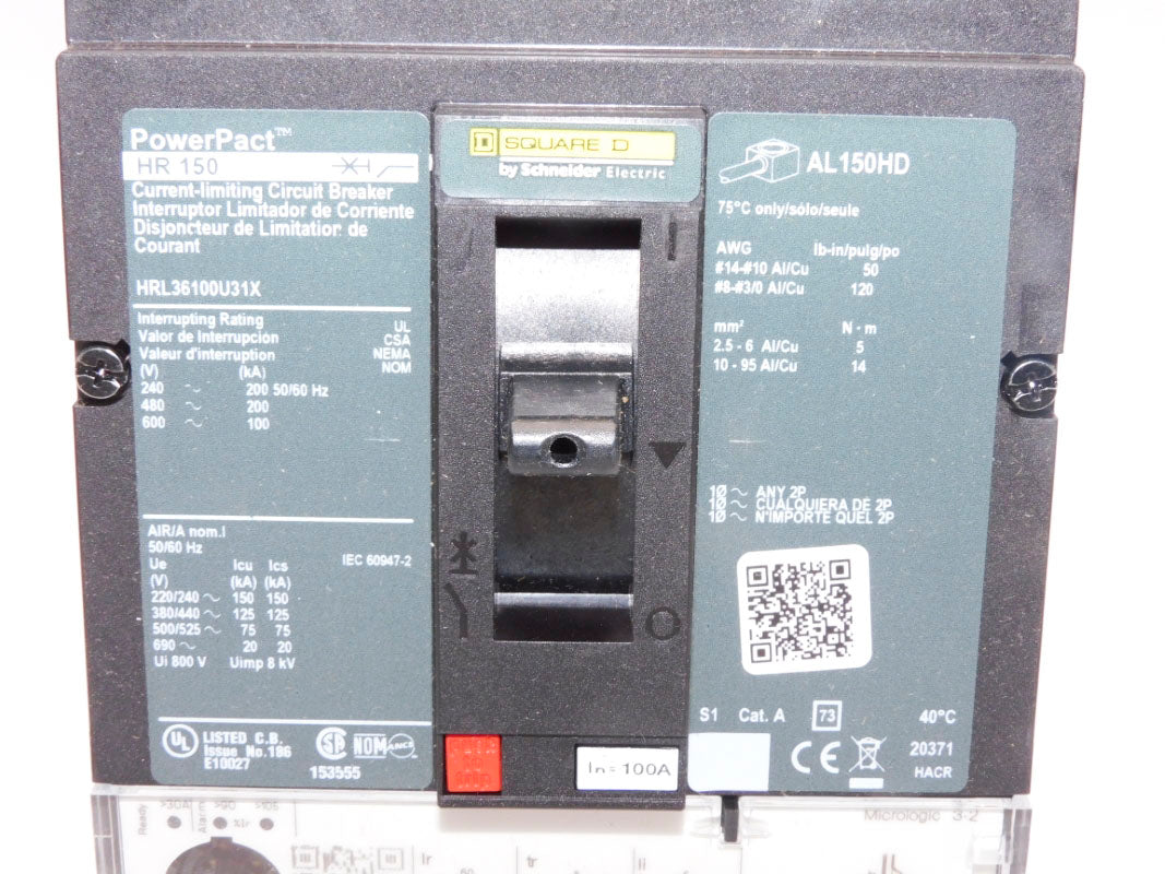 SQUARE D HRL36100U31X 600V 100A NSMP