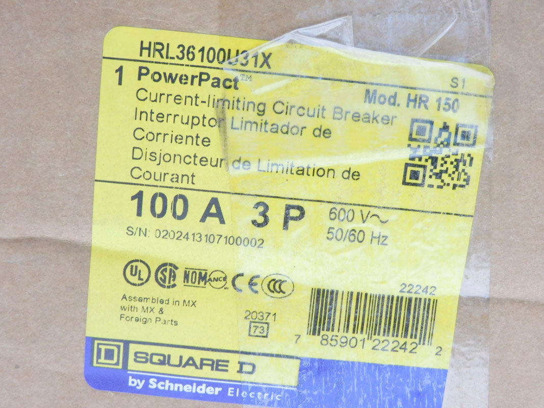 SQUARE D HRL36100U31X 600V 100A NSMP
