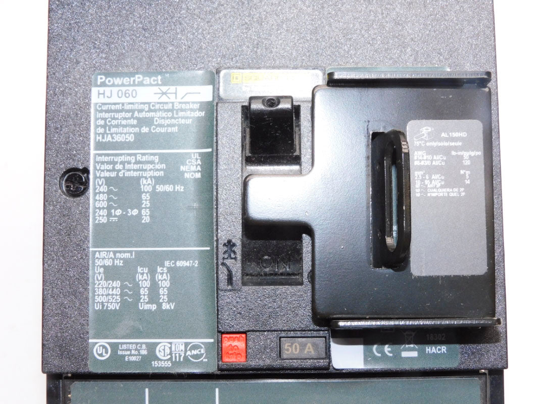 SQUARE D HJA36050 600V 50A (AS PICTURED) NSMP