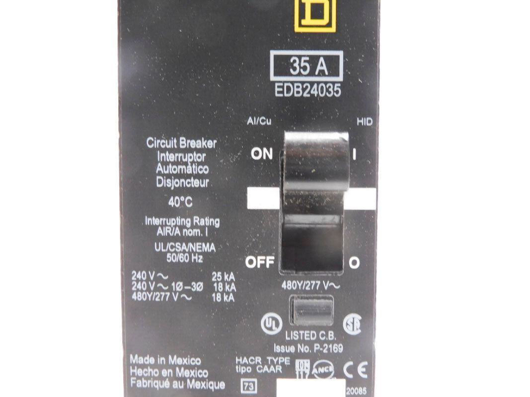 SQUARE D EDB24035 277V 35A NSMP