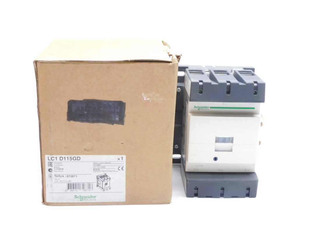 SCHNEIDER ELECTRIC LC1D115GD 460V 125VDC NSMP