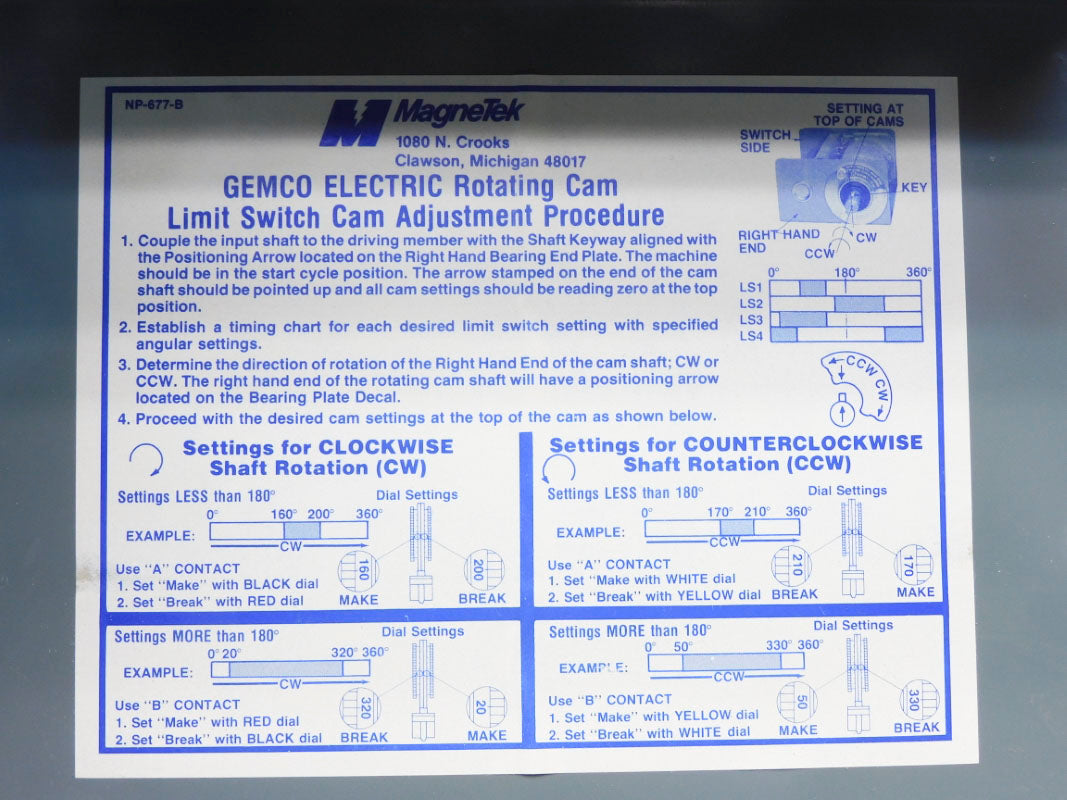 MAGNETEK NP-677-B 1980104RDPTD NSNP