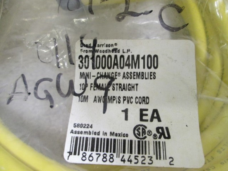 DANIEL WOODHEAD MICRO-CHANGE 301000A04M100 CORDSET * NEW IN FACTORY BAG *